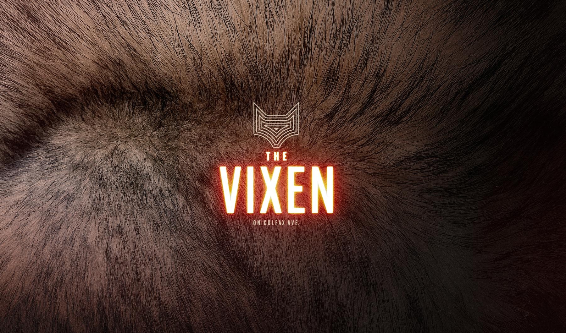 Find your perfect fit at The Vixen a close up of fur with a logo on top